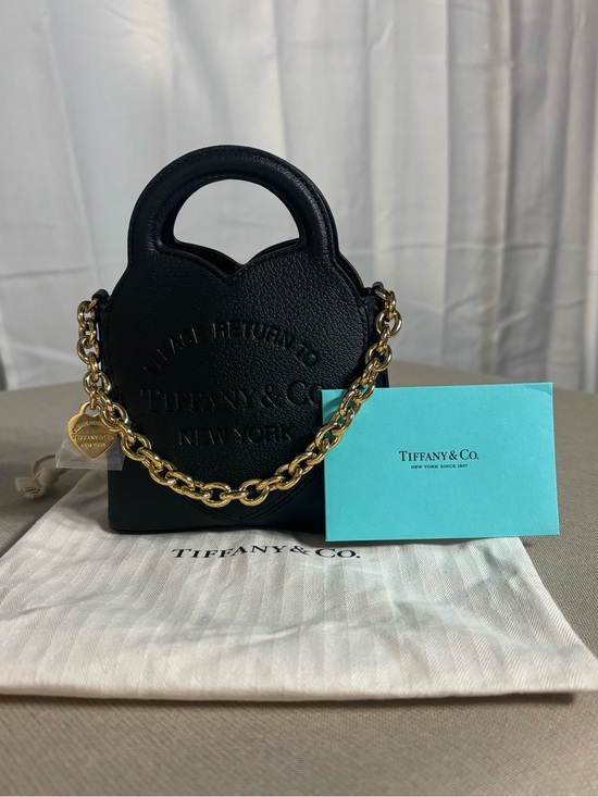 Tiffany & Co. Handbags - Tiffany & Co. Return to Tiffany Mini Heart Tote Bag | Black Leather | $1,750